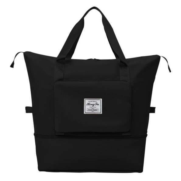 women travel foldable shoulder bag patchwork tote bag casual large capacity fashion handbag random color 1