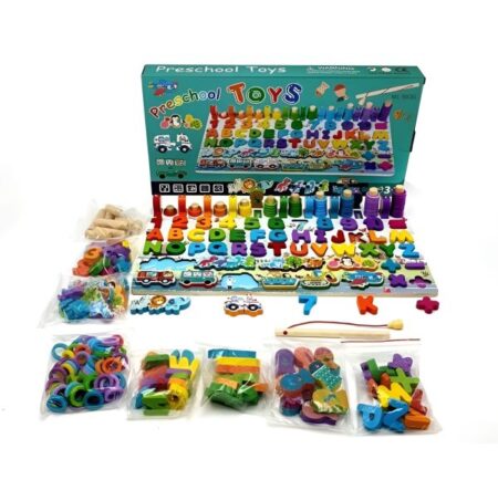 Wooden Puzzle Sorting Learning Board Toys | Abc, Numbers, Shapes