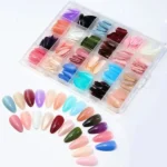 576-pcs-nails-with-box-reusable-artificial-nails-24-different-colours-beautiful-fake-nails-american-nail-for-girls-women-random-color – 5