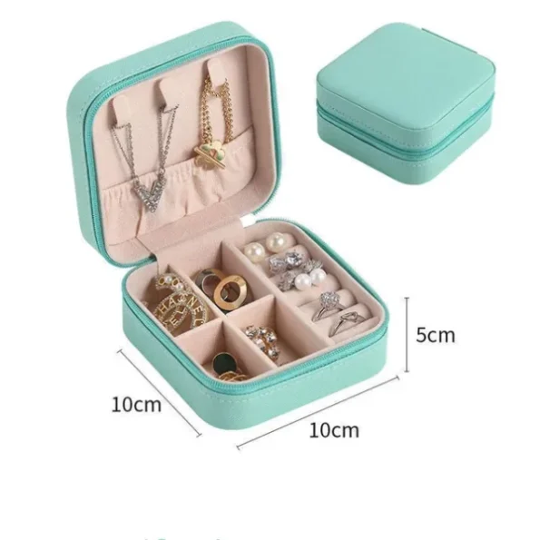 Jewelry Storage Box Leather Jewelry Stand Earrings Ring Box - Image 5