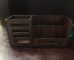 multipurpose-wooden-desk-organizer-3-in-1-pen-and-pencil-stand-for-office-table-holder – 1