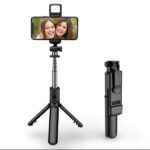 r1s-selfie-stick-with-tripod-bluetooth-foldable-selfie-rod-with-remote-control-for-phone-action-camera-iphone-with-flash-light – 1