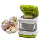 garlic-press-with-2-stainless-steel-blades-effortless-garlic-cube-crusher-chopper-cutter-squeezer-home-kitchen-hand-tool – 1