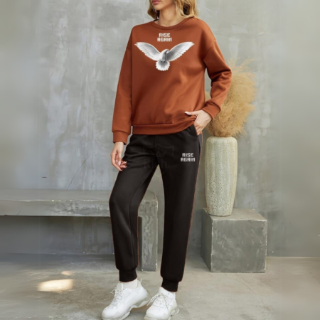 2 Pcs Unisex Fleece Plain Track Suit – Cozy Winter Wear