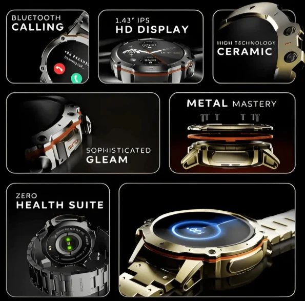 Zero® Revoltt Smart Watch | Ultra Big Screen of 1.43” IPS Display - Image 3