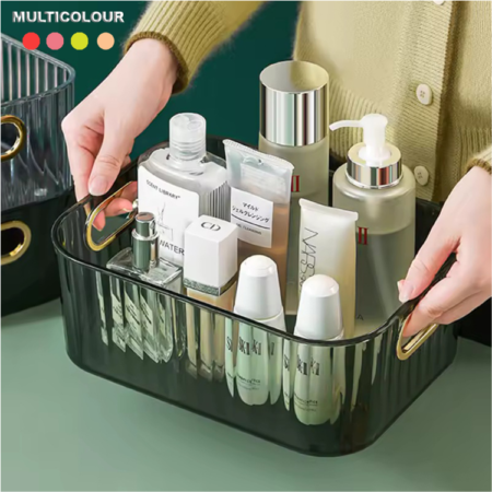 Makeup Organizer Acrylic Box Stackable Transparent Cosmetic Storage Basket for Desk Green Drawer Skin Care Holder Reusable Plastic Facial Mask Rack Durable Sorting Bin Sundries Container Desktop Beauty Display Case Without Lid 🔹 Product Features:  ✅ Premium Acrylic Material – Made with high-quality transparent acrylic, durable and long-lasting for everyday use. ✅ Stackable Design – Saves space by allowing multiple boxes to be stacked neatly on your desk or vanity. ✅ Multi-Purpose Organizer – Ideal for storing makeup, skincare products, facial masks, nail polish, lipstick, and more. ✅ Modern Transparent Look – Clear design makes it easy to view and access your items instantly. ✅ Spacious & Lightweight – Provides ample room while remaining easy to move or reposition anywhere. ✅ Green Drawer Accent – Adds a stylish touch of color to your space, blending well with modern decor. ✅ Perfect for Desks & Dressers – Great for bedroom, bathroom, office desk, or vanity setups. ✅ Easy to Clean – Smooth acrylic surface wipes clean with a damp cloth. Specifications of BrandNo BrandSKU889617527_PK-3924480142Storage Tub TypeCratesMaterialAcrylicAssembly Typeکوئی وارنٹی نہیں۔ What’s in the box	Makeup Organizer Acrylic Box Stackable Transparent Cosmetic Storage Basket for Desk Green Drawer Skin Care Holder Reusable Plastic Facial Mask Rack Durable Sorting Bin Sundries Container Desktop Beauty Display Case Without Lid