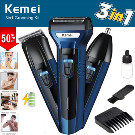 3-in-1 Rechargeable Hair Clipper and Beard Trimmer