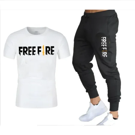 Men's Summer Tracksuit Set – Stretch Cotton T-Shirt & Trouser