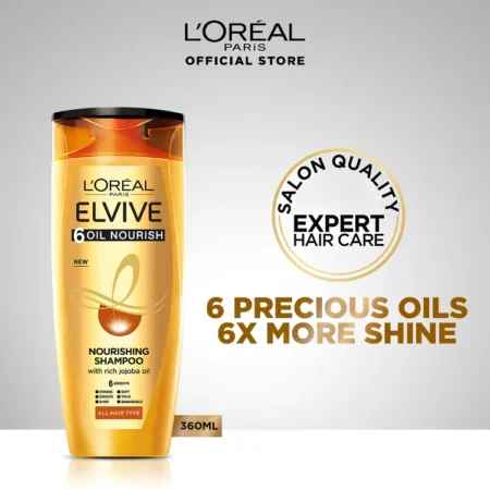L'Oréal Paris Elvive 6 Oil Nourish Shampoo 360ml for Dry & Dull Hair