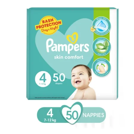 Pampers Mainline Taped Diapers Size 4 Large (50 Pieces)