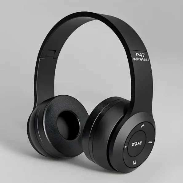 P47 Wireless Bluetooth Foldable Headphones with Mic for Android, iPhone & PC