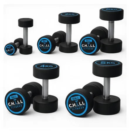 Rubber Coated Hex Dumbbell with Anti-Slip Metal Handle Single Piece  Rewritten SEO-Friendly Description