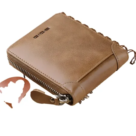 Men's PU Leather Wallet with 12 Card Slots and Frosted Finish  Rewritten SEO-Friendly Description