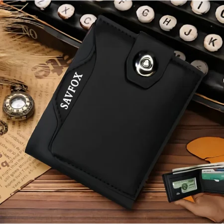 Savfox PU Leather Slim Wallet with Card Holder and Cash Compartments  Rewritten SEO-Friendly Description