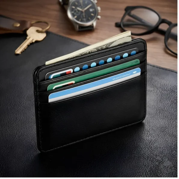Slim ATM Card Holder Wallet for Men with 6 Card Slots