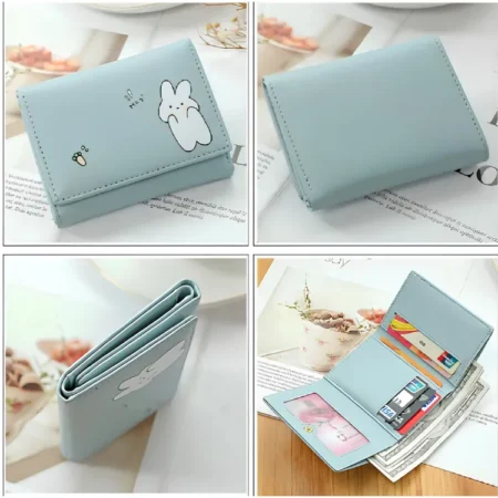 Hajvery PU Leather Tri-Fold Wallet for Women with Multi Card Slots
