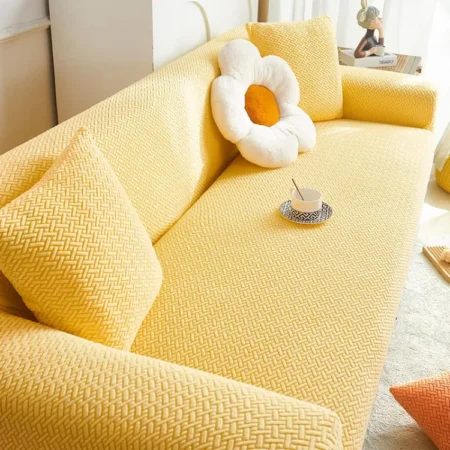 Jacquard Stretch Sofa Cover | Soft Elastic Furniture Protector | All Sizes Available