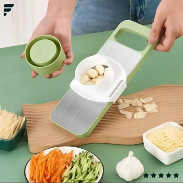5-in-1 Vegetable & Fruit Slicer with 5 Blades | Manual Kitchen Cutter