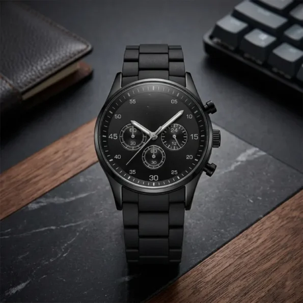 BIN-B Rubber Strap Quartz Watch for Men & Boys | Silicone Casual Wrist Watch
